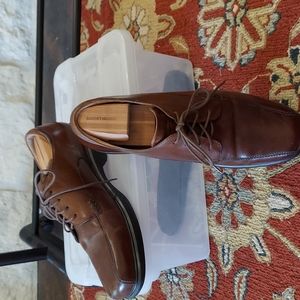 Abeo mens brown leather dress shoes